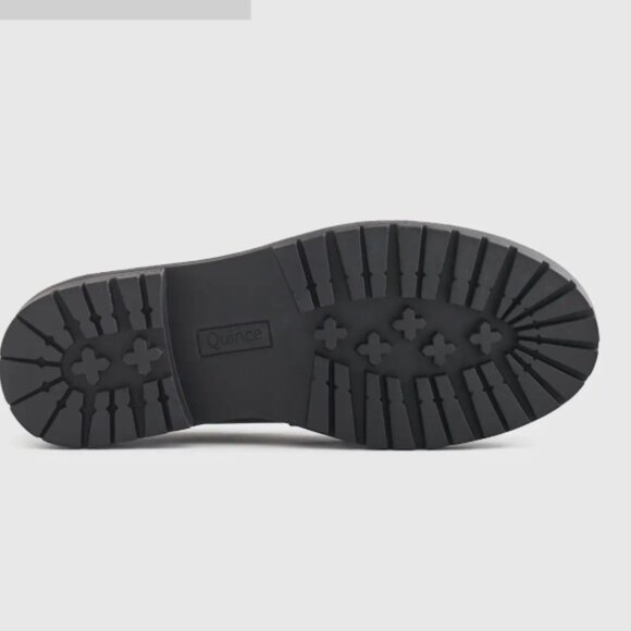 Quince Italian Leather Lug Sole Loafer Women's Size 9 Bone - Picture 4 of 6